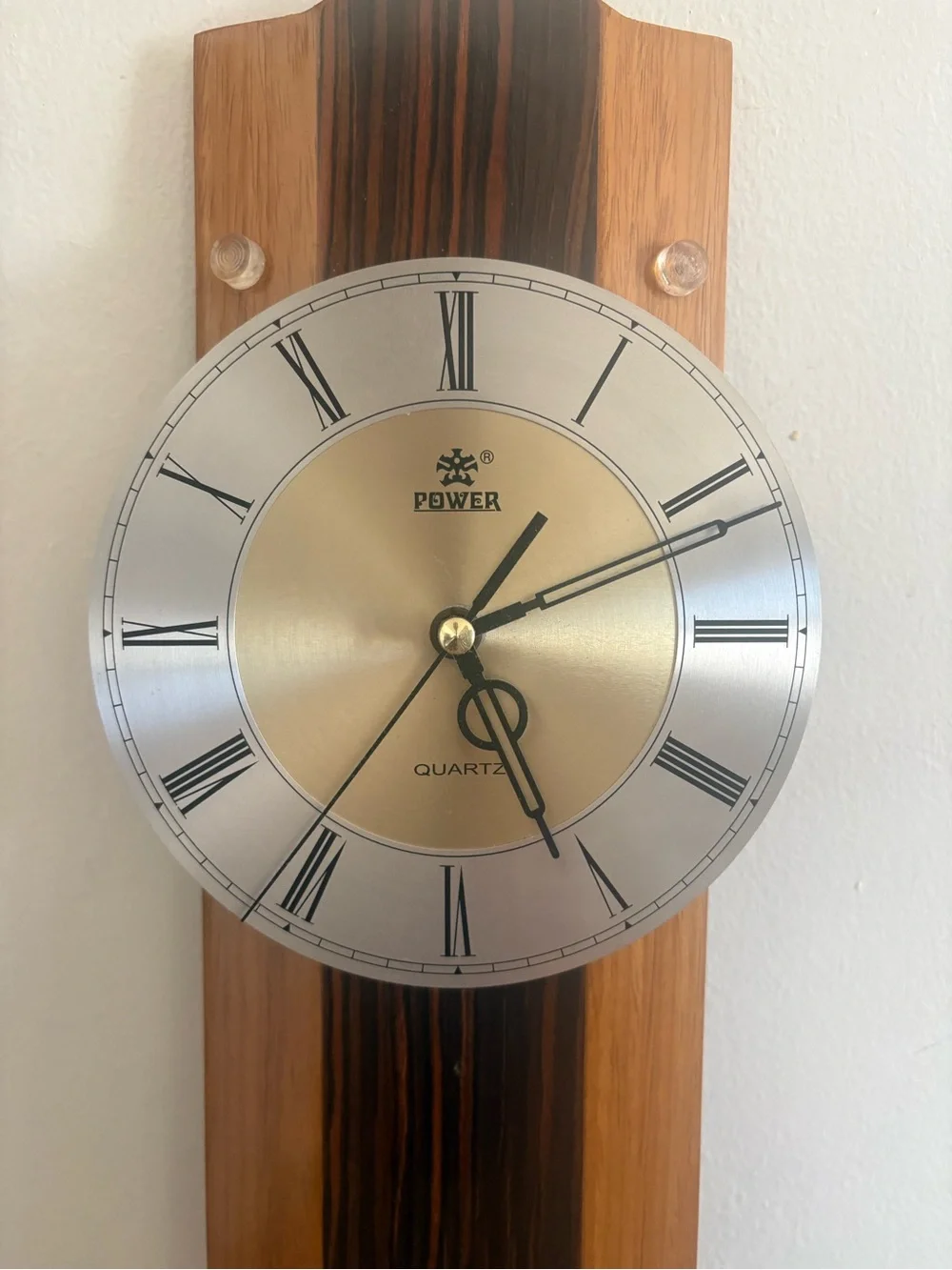 Quartz Wall Clock - Silent Sentinel of Grain and Gilded Hours